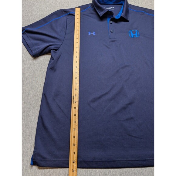 Honda Embroidery Under Armour Mens Tech Golf Polo Shirt  Fit Navy Size XL - Picture 4 of 9